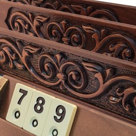 Helena wood art, Jeu de Rami en Bois Fait à La Main, 100% Bois, Édition de Luxe, Jeu Société Famille, Rummy, Okey