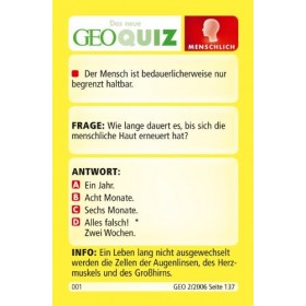 Kosmos - 690885 - Jeu éducatif "Das große GEO - Quiz" - Langue : allemande