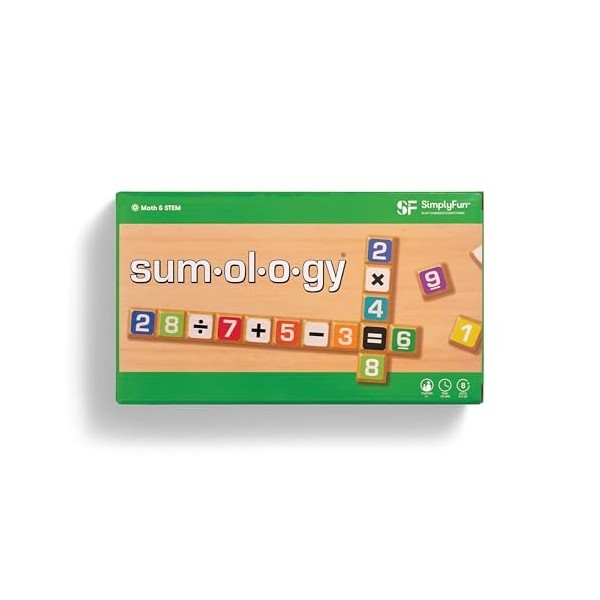 SimplyFun Jeu de mathématiques Sumology – Lun des jeux de mathématiques les plus amusants pour les enfants âgés de 8 à 12 an