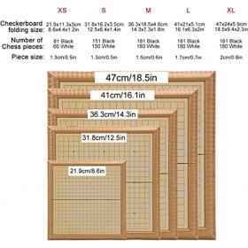 BBZY Weiqi Go Jeu déchecs avec Pierres en Plastique et Bols en Plastique Jeu de société de stratégie Chinois Classique pour 
