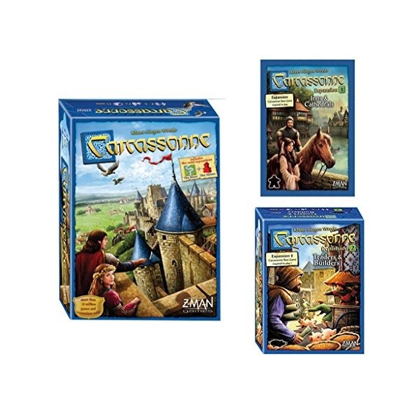 Carcassonne Ensemble de base avec extensions 1 et 2