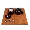 WAGA GO Jeu de Jeu Set, avec des Pierres de céramique Simple Convexe et des Bols Jujube Go Board Board Board Board, Cadeaux p