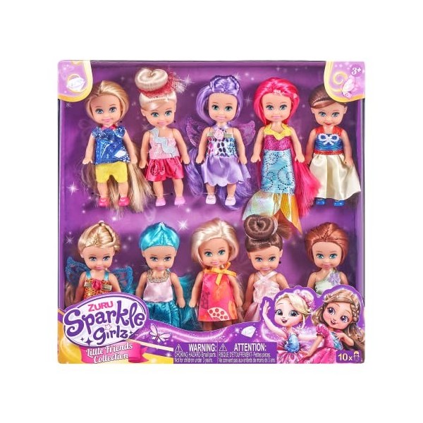 ZURU Sparkle Girlz- Sparkle Girlz Lot de 10 poupées par Zuru Fairy Collection Little Friend A401