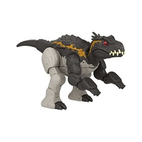 Jurassic World Figurine Transformable Massive Stretch 2 en 1 Giganotosaurus Et Nasutoceratops, 16 Étapes, Collection Transfor