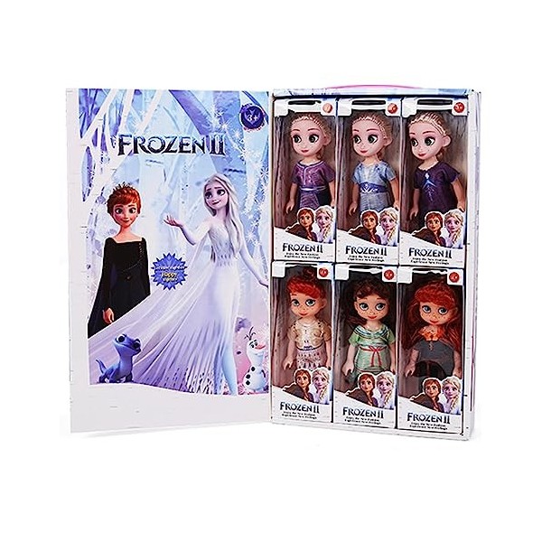 Barbie Frozen Extra Doll, Cadeau Frozen, Anna Elsa Princesse, 6 Signes thématiques, articulations Mobiles, Cadeau pour Les En