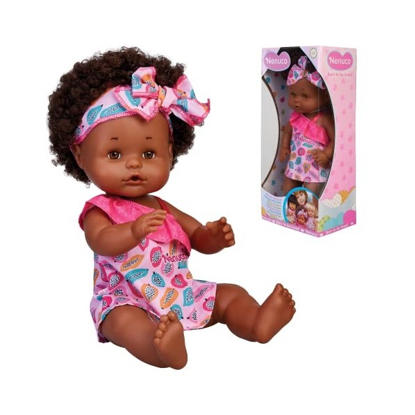 NENUCO, Poupée Autour du Monde 35 cm, Afro Style, Corps Dur, Jouets pour Enfants à partir de 2 Ans, GIOCHI PREZIOSI, NFN36