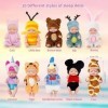 Fivtsme Mini Poupées Reborn, Lot de 10 Poupées Bebe, 4 Pouces Mini Poupées Réalistes de Nouveau-Né avec Des Vêtements, Jouet 