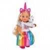 Simba - Evi Love Petite Licorne - Mini Poupée 12cm - Robe Licorne Multicolore - Serre-Tête et Petite Licorne Inclus - 1057334