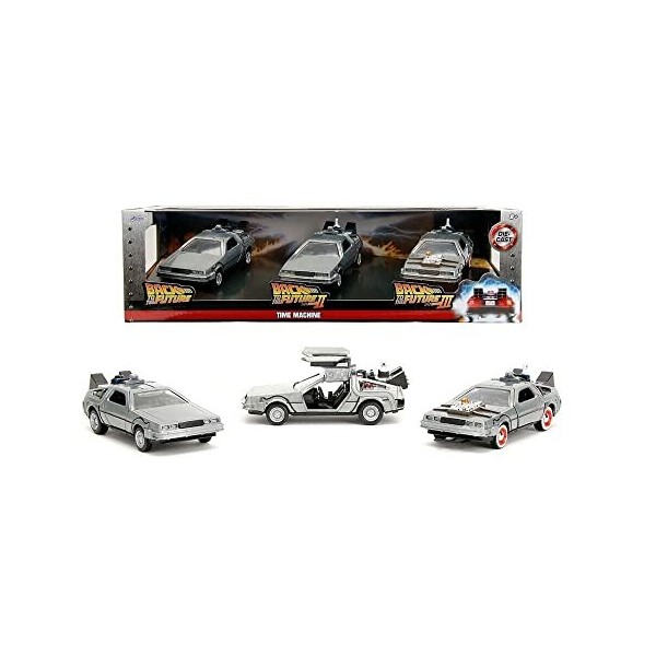 Jada Toys - DMC De Lorean Time Machine 3-Pack - Back to The Futur - 1/32