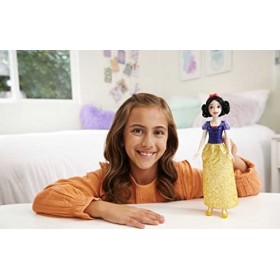 Disney Princesses Disney Poupée Blanche-Neige articulée avec tenue scintillante et accessoires dont chaussures et serre-tête,