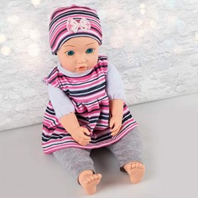 Kinderplay Poupée Bébé Poupee Qui Parle Mama Papa, Taille 35 cm - Jouet Bebe Poupon Fille Bebe Taille 14’’, Âge Recommandé À 