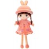 Poupée de Chiffon Fille Mignon Jouet en Peluche Bébé Douce Poupée Princesse Chapeau et Vêtements Détachables Cadeau Fille Pou