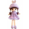 Poupée de Chiffon Fille Mignon Jouet en Peluche Bébé Douce Poupée Princesse Chapeau et Vêtements Détachables Cadeau Fille Pou