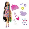 Barbie Poupée Ultra Chevelure Thème Étoiles 21,6 cm , avec Cheveux Fantaisie, Robe, 15 Accessoires 8 avec Changement de Cou