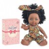 Nice2you Poupée Noire 10 Pouces Bébé Africaine Mode Jouer Poupée - Meilleur Cadeau pour Enfants Filles