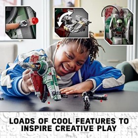 LEGO Star Wars Boba Fett’s Starship 75312 Fun Toy Building Kit. Awesome Gift Idea for Kids. New 2021 593 Pieces , Multicolor