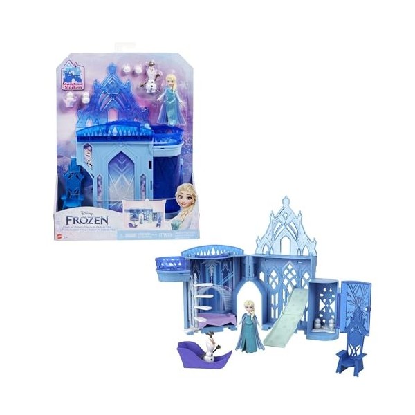 Disney La Reine des Neiges Coffret Histoires À Empiler Le Palais De Glace D’Elsa, Maison De Poupée avec 3 Figurines Dont Olaf