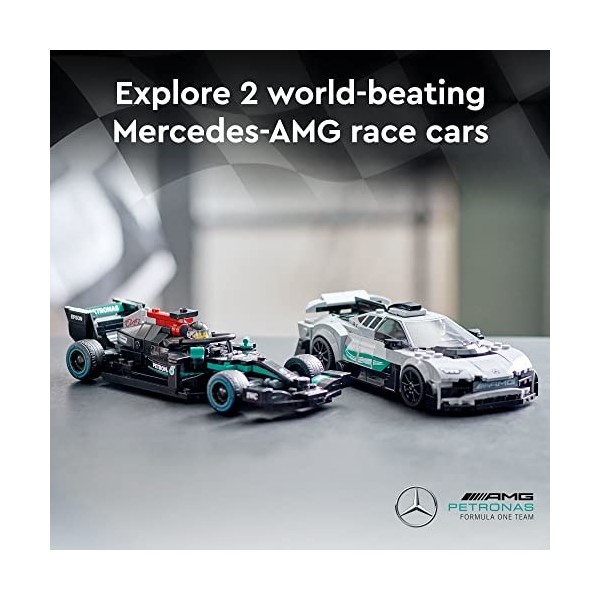 LEGO Speed Champions Mercedes-AMG F1 W12 E Performance & Mercedes-AMG Project One 76909 Building Kit. for Ages 9+ 564 Pieces