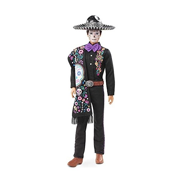 Barbie Signature poupée de collection Dia de los Muertos habillée et maquillée en Catrina, jouet collector, GXL27