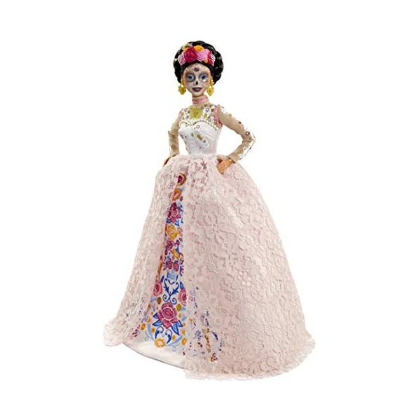 Barbie Signature poupée de collection Dia de los Muertos habillée et maquillée en Catrina, jouet collector, GNC40