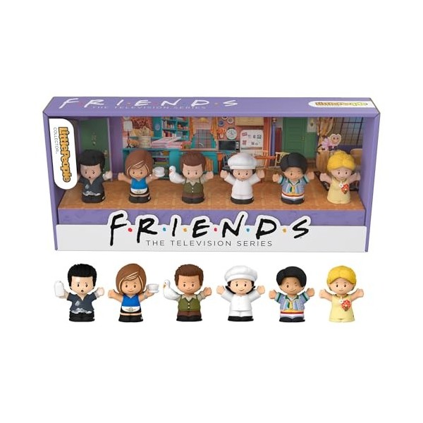 Fisher-Price Little People Collector Coffret Edition Spéciale Figurines Friends 6,3 Cm, avec 6 Personnages, À Collectionner, 