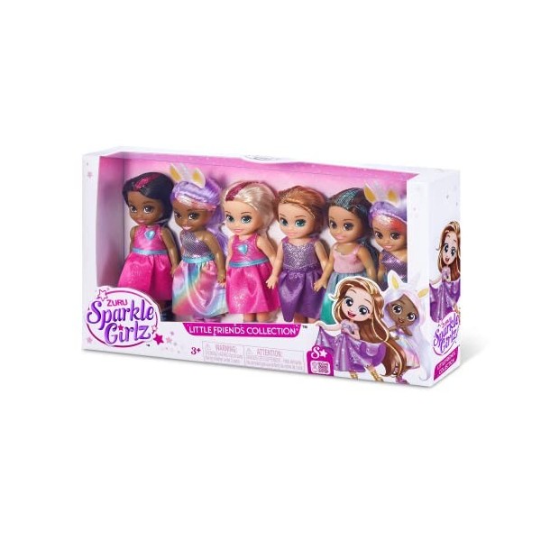 SPARKLE GIRLZ, Lot de 6 Mode à Collectionner, poupées à Habiller de Princesse, 100524, 6 Pack