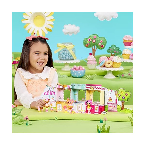 Lalaloopsy Sweets Fair Lot de Mini Trois poupées de 7,6 cm avec Animaux – avec des Accessoires & 1 Coffret réutilisable – Enc