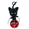 Miraculous Ladybug - Plagg - Kwami en Taille réelle 12 cm - Jouet en Peluche à Collectionner - Peluche très Douce, avec Yeu