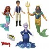 Disney La Petite Sirène Coffret Les Aventures D’Ariel À Collectionner Avec 4 Mini-Poupées Ursula, Prince Éric, Roi Triton Et 