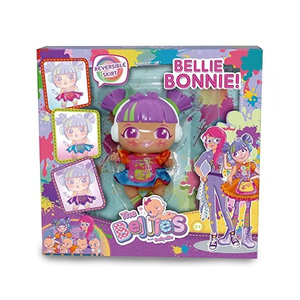 The Bellies From Bellyville - Bellie Bonnie, Sœur de Beth, la Nounou des bébés Bellies - Grande poupée aux Cheveux Violets, a