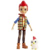 ENCHANTIMALS mini-poupée Redward Coq et figurine animale Cluck avec bandana, t-shirt, jean et chaussures, jouet pour enfant, 