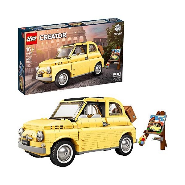 LEGO Creator Expert Fiat 500 10271 Toy Car Building Set for Adults and Fans of Model Kits Sets Idea, New 2020 960 Pieces 