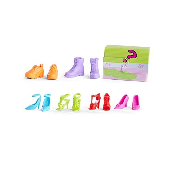 Steffi Love Lot de 7 Paires de Chaussures pour poupées de 29 cm avec Surprise, 2 Couleurs Assorties, 1 Article Seulement, à p