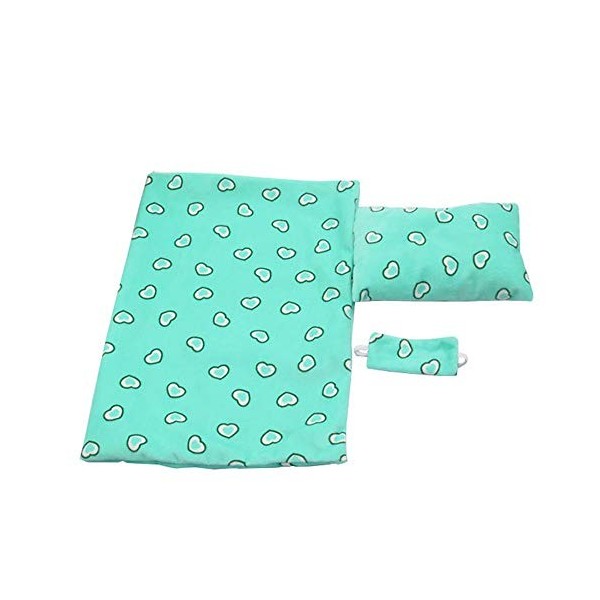 Uteruik – Parure de lit 3 pièces pour poupée avec sac de couchage et oreiller, accessoires de lit pour poupée américaine de 4