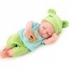 BAOK Poupées Reborn endormies,Poupée Nouveau-né 10 Pouces - Doux Nouveau-né Reborn Doll Toddler Real Life Size Baby Doll Toy 