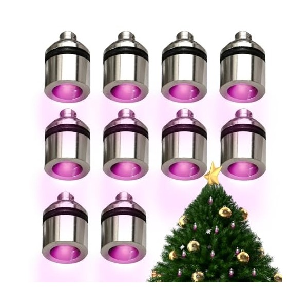 Mini décorations de Noël lumières de maison de poupée 10 pièces lumières LED miniatures blanches chaudes sans fil pour lampe 