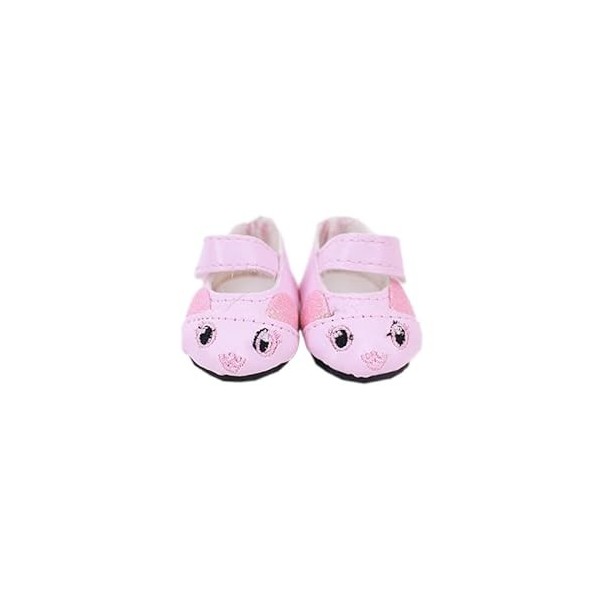 Sunportzida Chaussures de poupée en cuir de 35,6 cm, accessoires de décoration pour poupées de 35,6 cm 1/6 BJD rose 