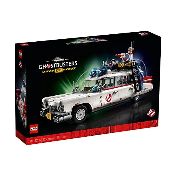 LEGO 10274 Icons ECTO-1 SOS Fantômes, Jeu de Voiture à Construire pour Adultes, modèle de Collection à Exposer