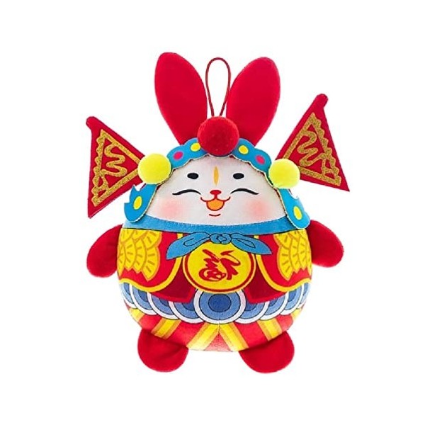 deenkdeng Poupée lapin pour le Nouvel An chinois 2023 - Poupée mignonne décorative - Fournitures de cadeau pour dortoir - Déc