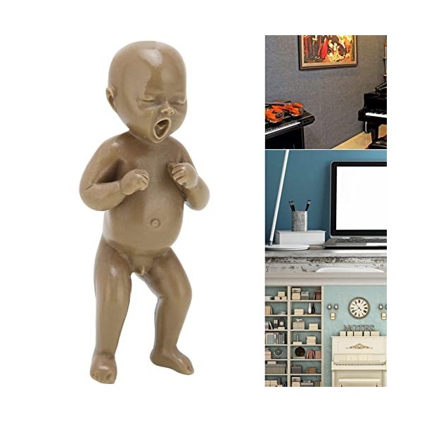 BuyWeek Poupée de bébé, Sculpture de bébé en résine Mignon Mini Ornement de Bureau cultiver limagination Enfants poupée Arti