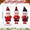 QKURT 3 Pcs Poupée Elfe de Noël,Poupée Elfe de Noël Bébé Poupée Elfe Bébé de Noël,Bébé Poupée Elfe,Poupées Elfes de Noël pour