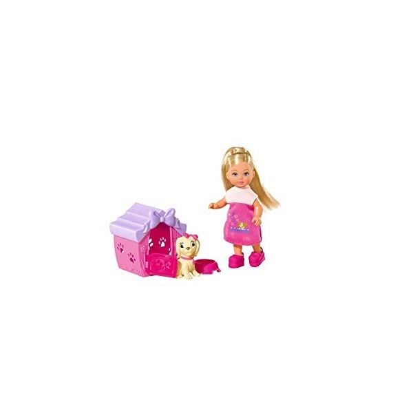 Simba - Evi Love Chiot et Sa Niche - Mini Poupée 12cm - 1 Gamelle Incluse - 105735867