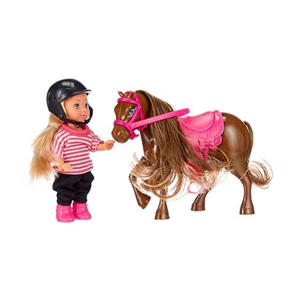 Smoby Simba - 105737464 - Evi Love - Poupée Enfant -Pony - 3 Couleurs - Coloris Aléatoire