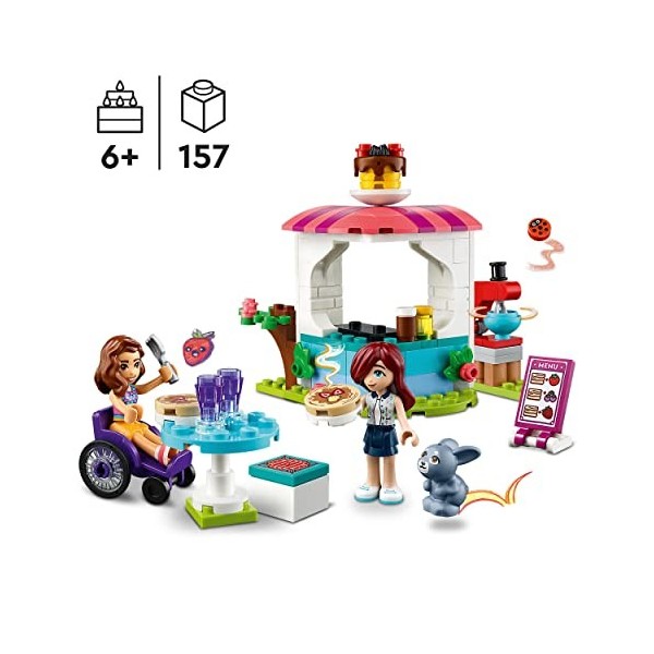 LEGO 41753 Friends La Crêperie, Jouet Créatif pour Filles et Garçons Dès 6 Ans avec Mini-Poupées Paisley et Luna Plus Figurin