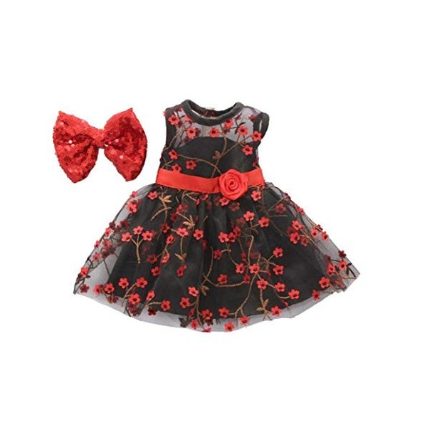 Unicoco 18 Pouces Vêtements Fille Poupée Vêtements Poupée Robe avec des Bandes De Cheveux pour American 18 Pouces Doll Clothe