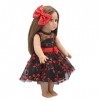 Unicoco 18 Pouces Vêtements Fille Poupée Vêtements Poupée Robe avec des Bandes De Cheveux pour American 18 Pouces Doll Clothe