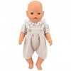 ZWOOS Vêtements de Poupée pour New Born Baby Poupée, Tenue de poupée en Coton pour Poupée 35-45 cm
