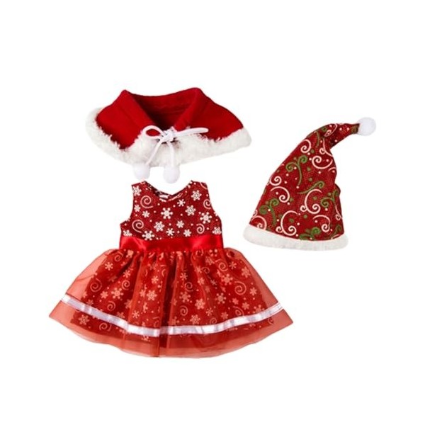 Neroyaner Baby Doll Vêtements pour 20 Pouces de poupée Accessoire Toys Dolls 3pcs / Set Baby Doll Tenues Red Flower Print Bab