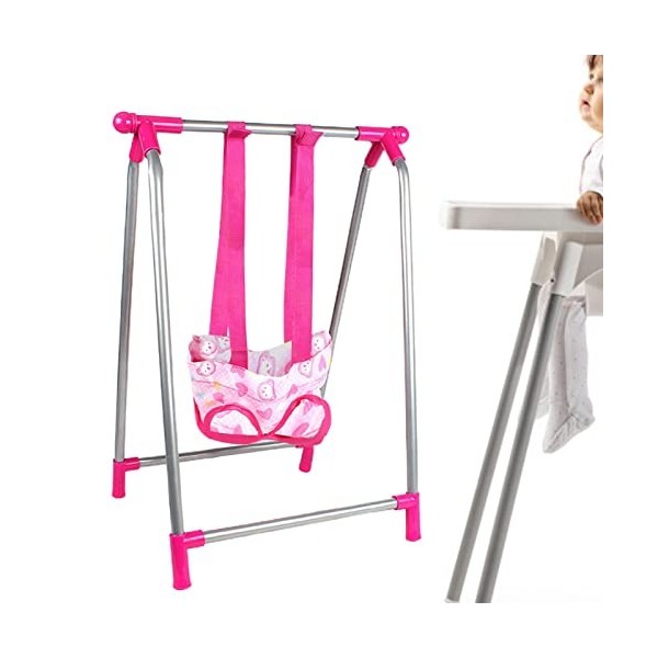 Tebinzi Poussette pour poupée, Jeu Poupée, Ensemble Jeu rôle pour bébé Nouveau-né | Accessoires poupée bébé Poussette, balanç