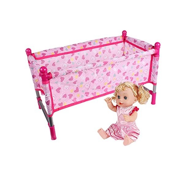 Tebinzi Poussette pour poupée, Jeu Poupée, Ensemble Jeu rôle pour bébé Nouveau-né | Accessoires poupée bébé Poussette, balanç